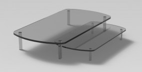 Table for exposition with rounded ends