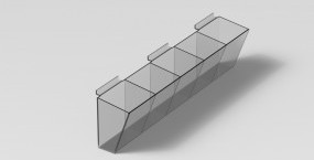 Container with Angled Front - 5 compartments