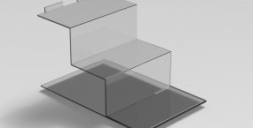 3 Tier Stepped Shoe Display - Slat Fix