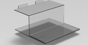2 Tier Stepped Shoe Display - Slat Fix